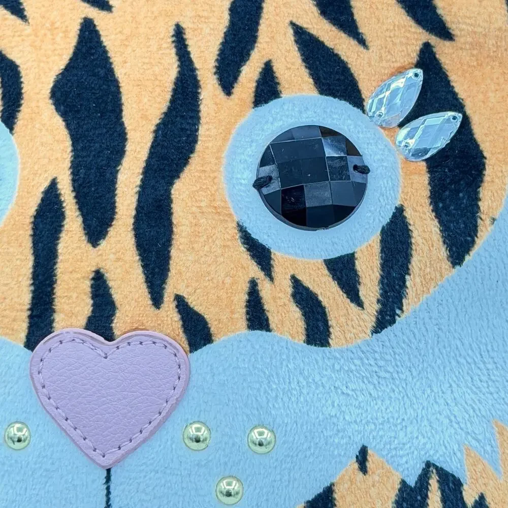 Luv Betsey Betsey Johnson Plush Tiger Face Backpack Rhinestone Ears